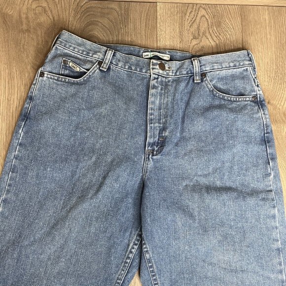 Lee Relaxed Jeans Womens 14 Medium Straight Leg Regular Blue jeans Denim - Picture 5 of 13